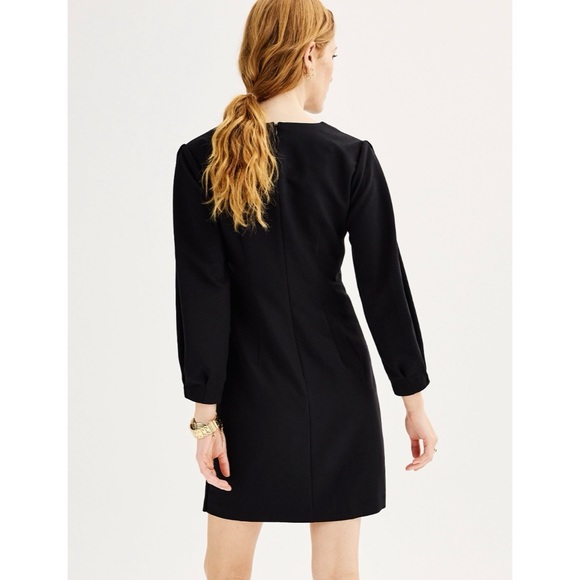 NWT Nine West Volume Sleeve Shift Dress Black Size M - Picture 2 of 5
